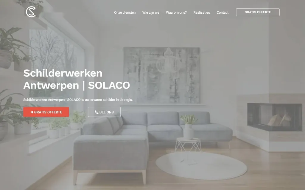 Website SOLACO op laptop – realisatie van Studio Gerust