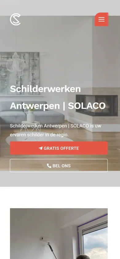 Website SOLACO op smartphone – realisatie van Studio Gerust